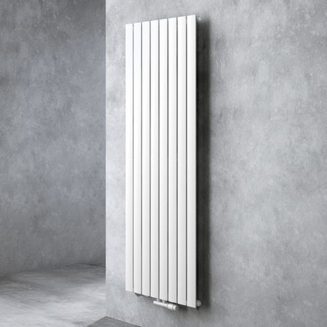Doporro – Radiateur vertical 180x61cm – Acier inoxydable à faible teneur en carbone – Puissance 1190W – Connexion centrale – Design moderne blanc