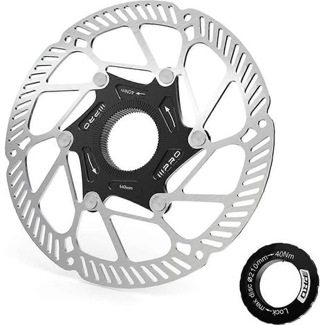 Disque de frein hydraulique ultraléger IIIPRO Center Lock pour vélo, 140 mm, compatible VTT. (1/5)