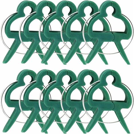 100 wiederverwendbare Pflanzenstützclips für Gartenpflanzen, Stützen für Kletterpflanzenstängel (1/4)