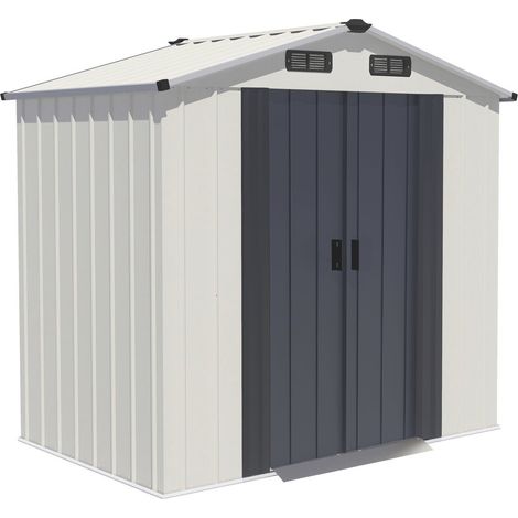 Abri de jardin en métal "Nebraska" - 2,17 m² - Beige (1/4)