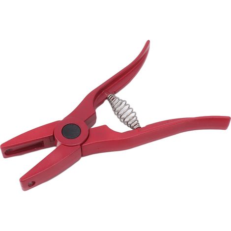 Ohrmarkenzange für Nutztiere. Ergonomischer, rutschfester Griff. Einfach anzuwendender Ohrmarkenapplikator für Schweine, Ziegen, Rinder und Schafe. (1/5)