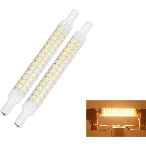 R7S LED 118mm ampoules  linéaire LED ampoules 10W r7s blanc chaud 3000k 100W double extrémité halogène remplacement [Classe énergétique E] (1/5)