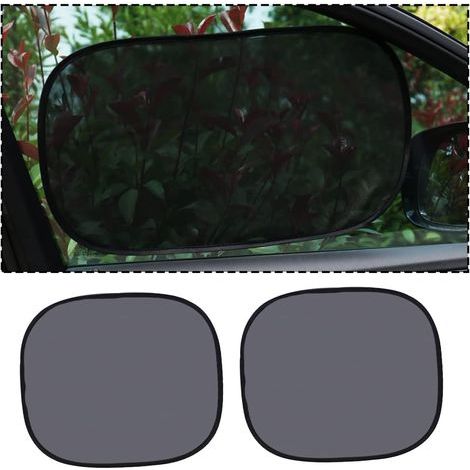 Lot de 2 pare-soleil autocollants pour voiture, vitres latérales, pare-soleil universels pour bébé, bloquant les rayons UV nocifs, 44 x 36 cm (1/5)