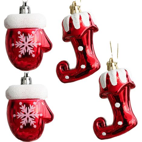 Ornement De Noel - Ornement Accroche Pour Arbre De Noel - Decoration Interieure Et Exterieure - Lot De 12 (1/5)