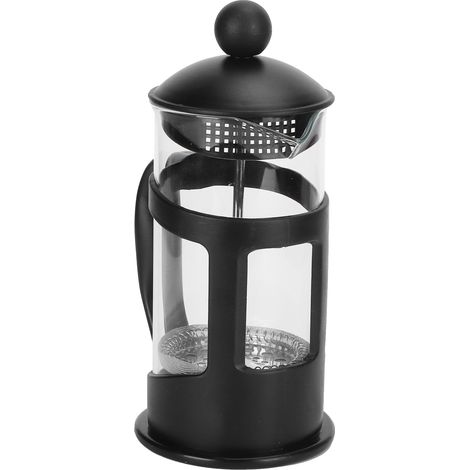 Cafetière/théière à filtre en borosilicate résistant aux hautes températures, 1000 ml, noire, pour infusion manuelle. (1/5)