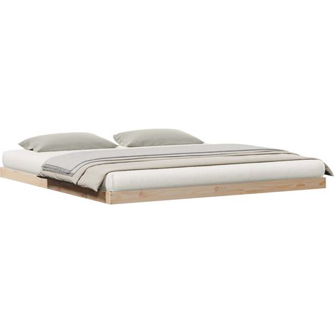 Maison Exclusive - Bodenbettgestell Natur 180 x 220 cm Massives K (1/5)