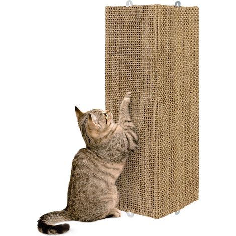 Karat – Griffoir pour chats en sisal 28 x 80 cm – Montage flexible pour coins intérieurs et extérieurs – Protège murs et meubles