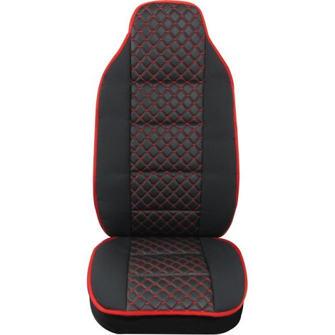 Universelle Polsterung - Sitzbezug für LKW - Schwarz-Rot - MAN DAF Scania Volvo