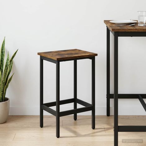 vidaXL Taburete de bar Roble Ahumado 40 x 32 x 74 cm (1/5)