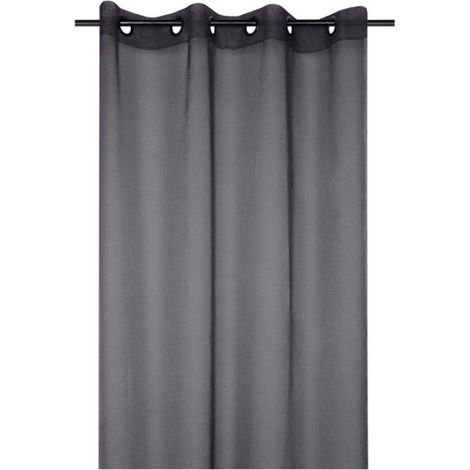 Voilage uni 135 x 260 cm Mona anthracite (1/2)