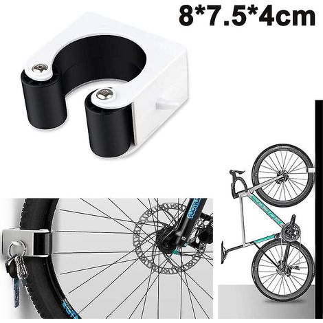 Support mural vertical pour vélo avec boucle de stationnement et clip de fixation (1/5)