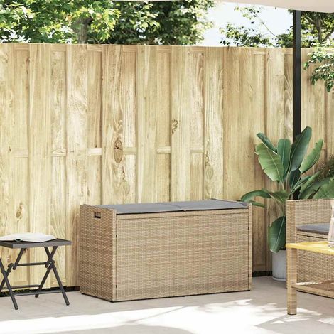 Maison Exclusive - Cassapanca da Esterno con Cuscino Beige 100 cm in Polyrattan