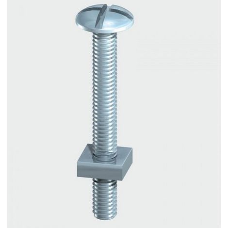 TIMCO Roofing Bolts & Square Nuts Silver - M6 x 80 (1/2)