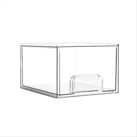 Stapelbare, transparente Aufbewahrungsschublade, Badezimmer-Make-up-Organizer (1/5)