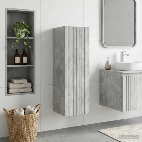 Mueble de baño montado en la pared Gris Hormigón