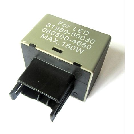 Relè lampeggiante a 8 pin 81980 – 50030, lampeggiante elettronico a LED per auto nero. (1/2)