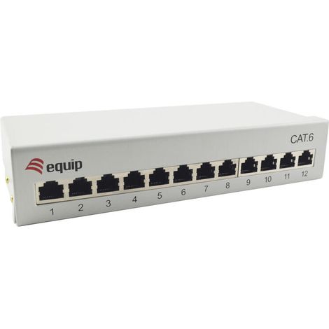 Equip Panel de Parcheo de Sobremesa Cat6 de 12 Puertos Blanco (1/4)