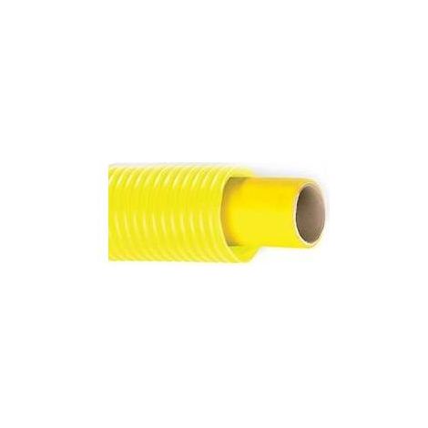 50 x TUBO MULTISTRATO PER GAS CON GUAINA CORRUGATA GIALLA Misura: Diam. 16 x 2