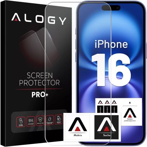 Pellicola protettiva in vetro temperato 9H Alogy Heavy Pro+™️ per Apple iPhone 16. (1/5)