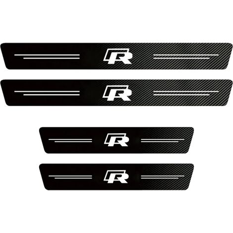 (Portière de voiture) Protections de seuil de porte en fibre de carbone pour VW GTI R Scirocco Polo T5 Passat B6 Golf Tiguan Jetta T-ROC CC (1/3)