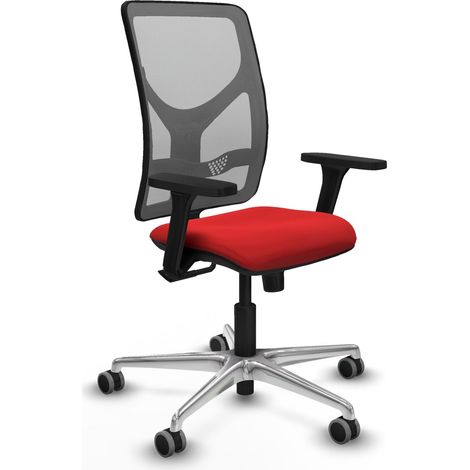 Sedia da ufficio piqueras y crespo Motilla grigio similpelle rossa (1/2)