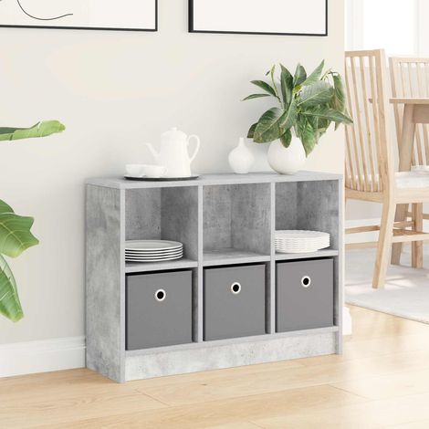vidaXL Credenza con cassetto Grigio cemento 73,5 x 22,5 x 53,5 cm (1/5)
