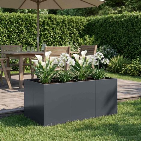 vidaXL Macetero de Jardín Gris antracita 120 x 80 x 60 cm (1/5)