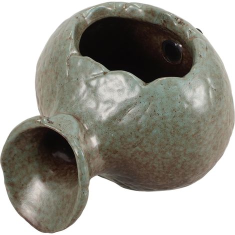 Fontaine à Eau en Pot Céramique Solide Cascade Décorative pour Patio et Intérieur, Fontaine Décorative pour Jardin et Bassin d'eau