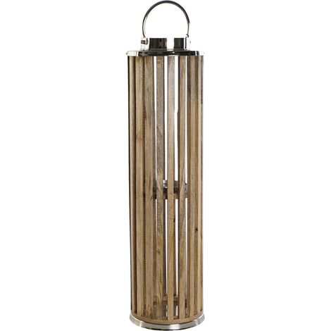 Bougeoir Mangue Verre 20X20X74 Naturel Marron (1/5)
