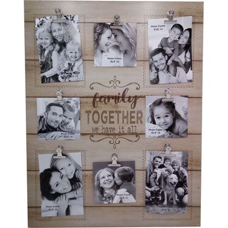 Bilderrahmen für 8 Fotos vers. Motive Fotowand Wandbild Bilderhalter Fotohalter - Family