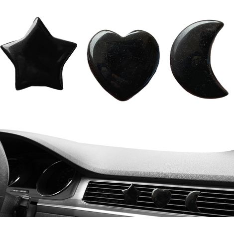CCYKXA Set of 3 decorative clips for car air vents – Heart, star, and moon shaped vehicle air outlet decoration (1/5)