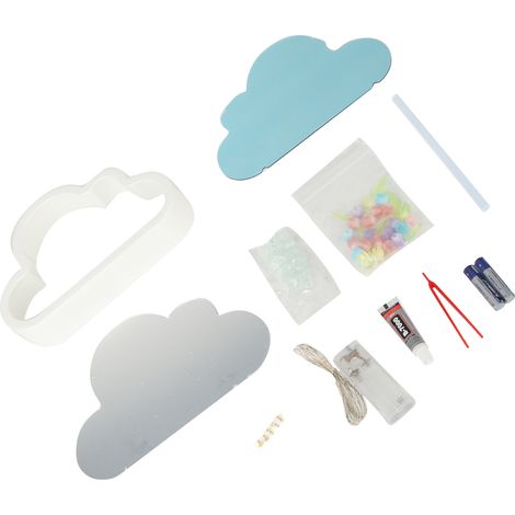 Lampe de nuit tulipe nuage DIY miroir fleur lampe de table mini ornement décoratif pour chambre à coucher lumière colorée (1/5)