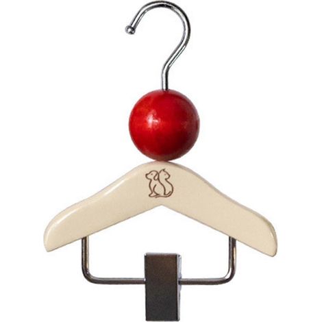 Porte-vêtements pour animaux, cintre pour costumes d'animaux, présentoir, accessoires, cintre en bois mignon pour animaux de compagnie, cintre pour manteaux de chiens et jeunes chiens-red (1/5)