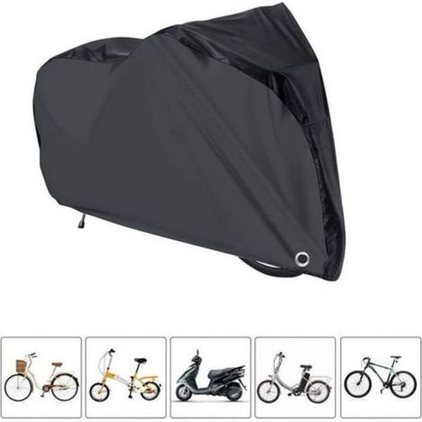 Housse De Protection Velos - Imperméable Anti UV Avec Trou Antivol - Pour Extérieur Et Stockage - XXL 200x70x110 Cm 210D (1/5)