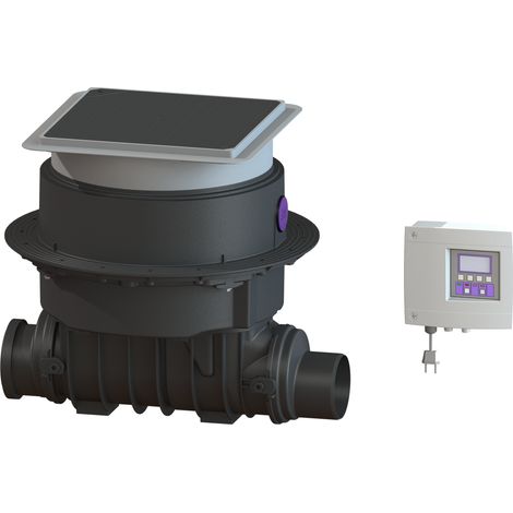 KESSEL-Dispositivo antiriflusso automatico Staufix FKA - DN 125, piastra di base, nero, 84125S