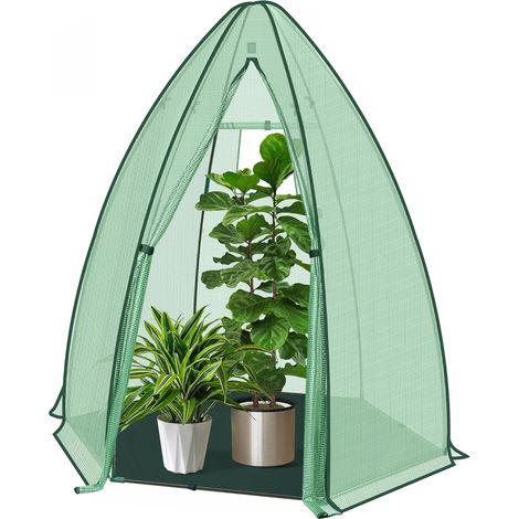 WOLTU Invernadero de jardín Mini invernadero 160x160x180 cm, verde translúcido (1/5)