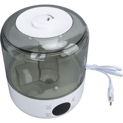 Humidificateur silencieux de bureau à double pulvérisation réglable, grande capacité 3 L, pour bureau ou chambre, prise UE 110-220 V, blanc (1/5)