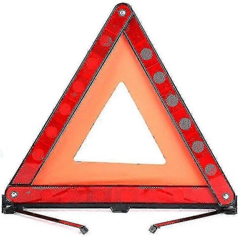 Triangles de signalisation pour automobile, panneau de stationnement sécurisé, plaque de signalisation triangulaire réfléchissante, kit de sécurité automobile (1 pièce, rouge) (1/3)