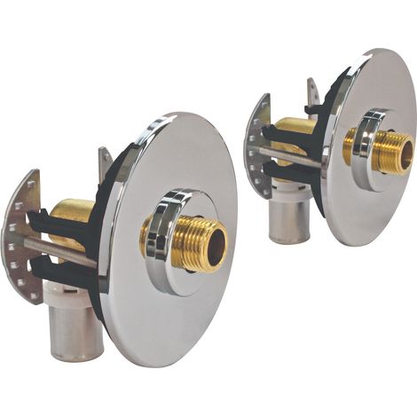 Kit de fixation robinet sous-lavabo multicouche Ø16 – Raccord mâle 12/17 – Installation rapide pour plaques de plâtre 9,5 à 25 mm