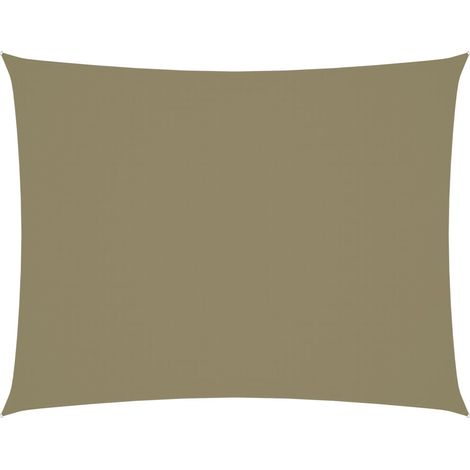 Voile de parasol Tissu Oxford rectangulaire 2x3 m Beige (1/5)