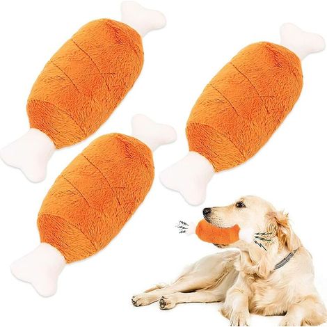 Bâton Molaire en Os de Chien en Peluche, Bâton Molaire Grinçant, Bâton Molaire à Mâcher pour Animaux de Compagnie Durable, Chiens et Chats de Petite et Moyenne Taille (3PCS) (1/5)
