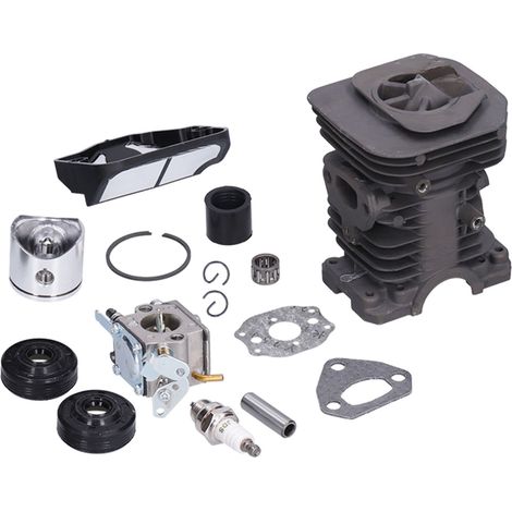 Kit de remplacement pour tronçonneuse Husqvarna 136, 137, 141 et 142 : cylindre, piston, carburateur et filtre à air de 40 mm (1/5)