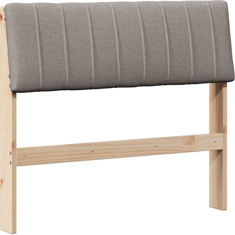 Cabecero tapizado Taupé 90 cm Madera de pino macizo vidaXL