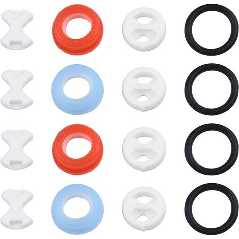Lot de 2 cartouches de rechange pour robinet, disque en céramique scellé inversé et joints toriques en silicone de 1,27 cm, pour fuite de robinet de valve (1/5)
