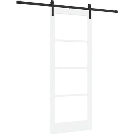 Maison Exclusive - Schiebetür ORKDAL Weiß und Schwarz 83 x 211 cm