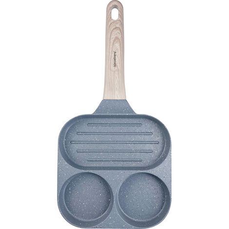 Teglia in marmo 3 in 1 per uova, pancake, griglia per pancake, 18 cm, GRIGIO, KLAUSBERG KB-7817 (1/5)