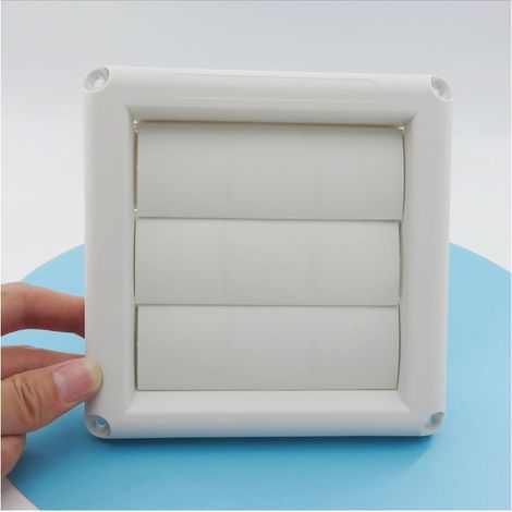 Grille d'aération en plastique de 10 cm (4 pouces), sortie de climatiseur, grille d'évacuation murale extérieure à persiennes mobiles (1/5)