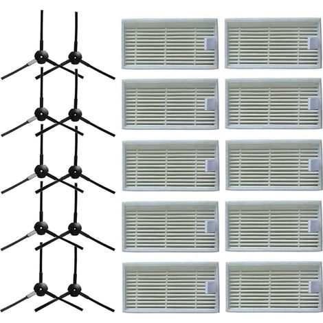 10 Seitenbürsten + 10 HEPA-Filter für den Lidl SilverCrest SSR 3000 A1 Saugroboter (1/5)