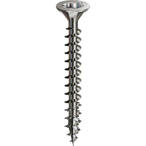 Vis Spax, à usage général, tête fraisée, 4 filets, partiellement filetée, zinguée, vierge A2J - 0191010350303 (1/2)