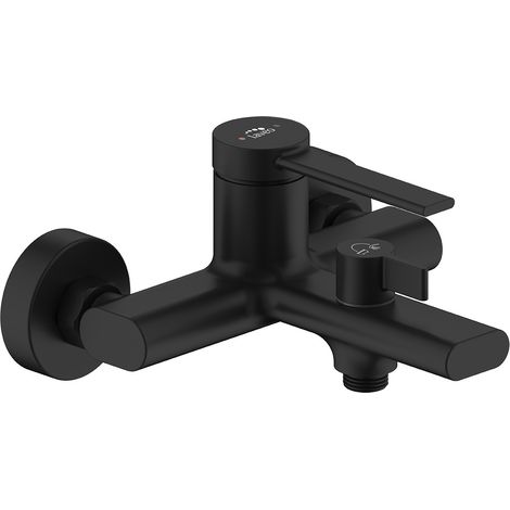 Rubinetto per vasca da bagno a parete nero PINAR